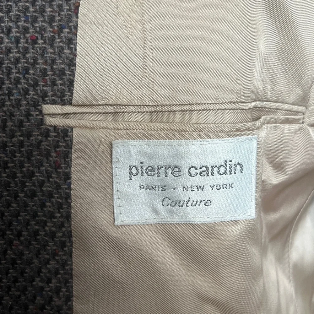 VTG Pierre Cardin 100% Wool Classic Grey Blazer Jacket Preppy Grandpa Unisex